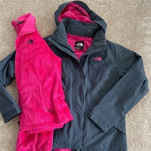 Women’s North Face Fleece lined Jacket size L